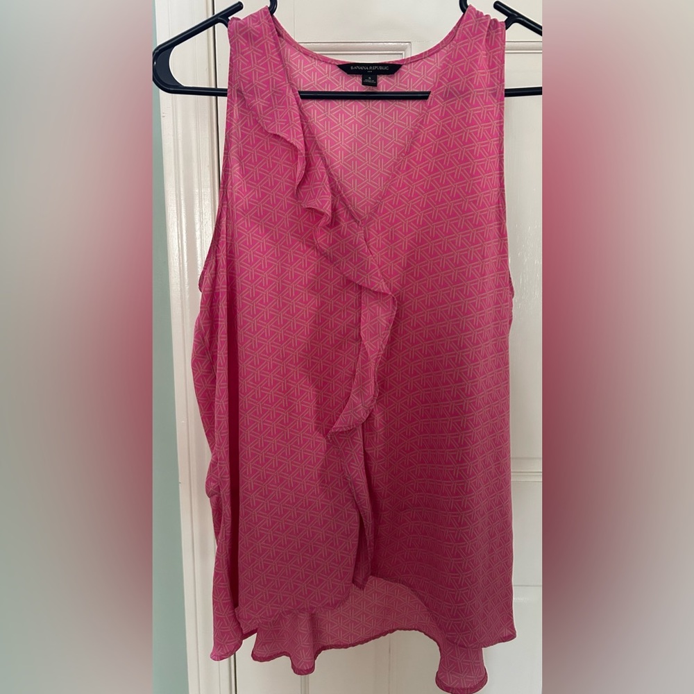 Women’s Small Banana Republic Sleeveless Ruffle Top